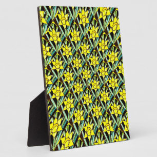 Yellow Valuable Flowers Pattern Plaque