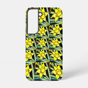 Yellow Valuable Flowers Pattern Samsung Galaxy Case