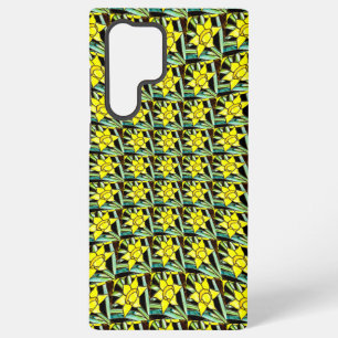 Yellow Valuable Flowers Pattern Samsung Galaxy Case
