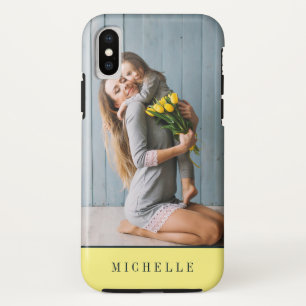 Yellow   Vertical photo monogram personalised Case-Mate iPhone Case