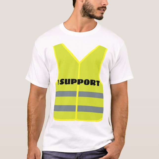 Yellow vest safety custom design T-Shirt (Front)