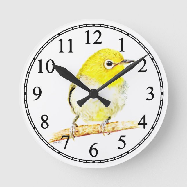 Yellow Viero Round Clock (Front)