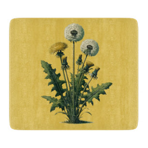 Yellow Vintage Dandelion Flowers  Cutting Board