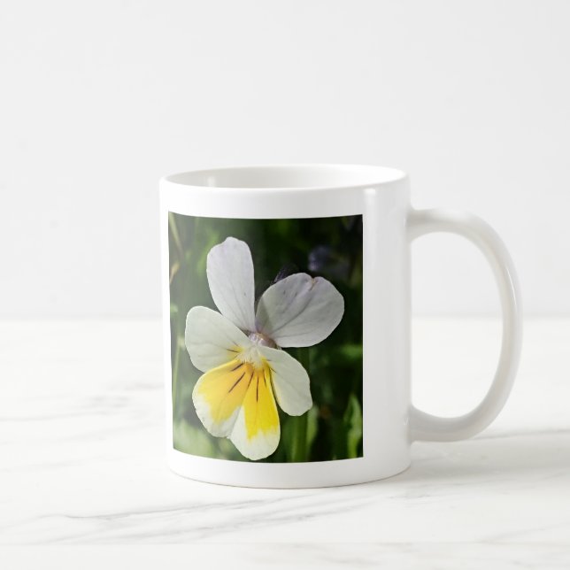 Yellow viola flower coffee mug (Right)