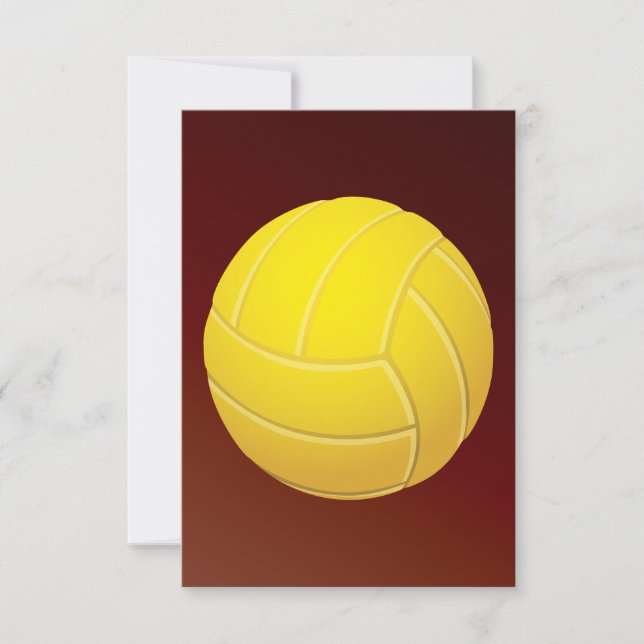 Yellow Volleyball Earthy Red Background (Front)