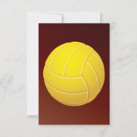 Yellow Volleyball Earthy Red Background