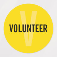 Yellow Volunteer Badge