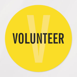Yellow Volunteer Badge