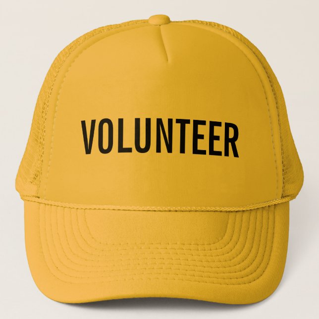 Yellow Volunteer Trucker Hat (Front)