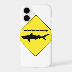 Yellow 'warning sharks' sign