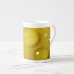 Yellow Water Drop Background Bone China Mug