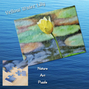 Yellow Water Lily Nature Art Puzzle