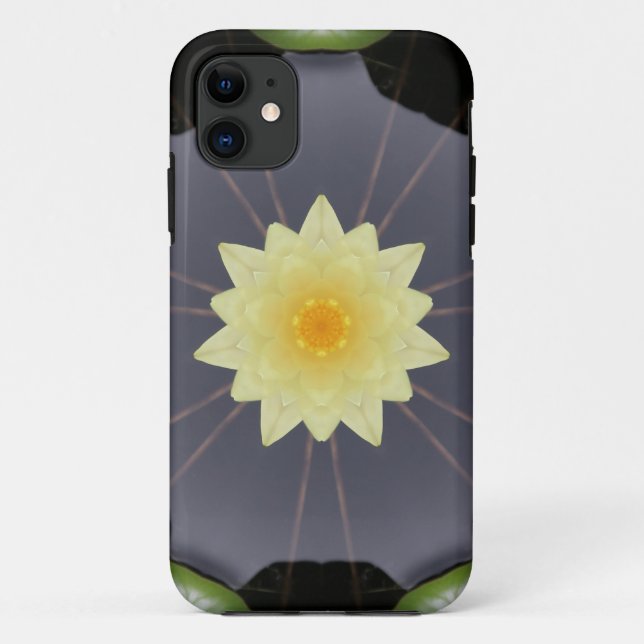 Yellow Water Lily Symmetry Case-Mate iPhone Case (Back)