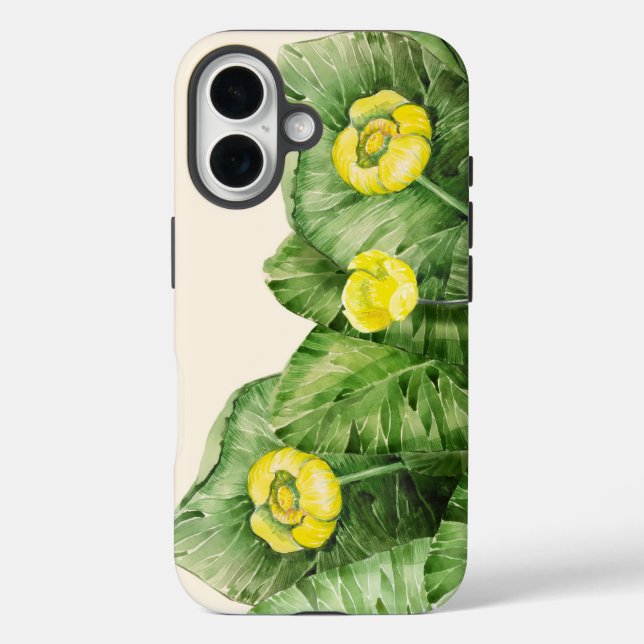 yellow water-lily watercolor Case-Mate iPhone case (Back)