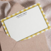 Yellow Watercolor Buffalo Plaid Monogram