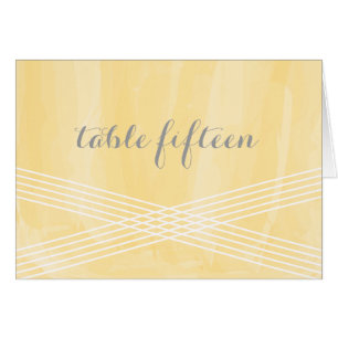 Yellow Watercolor Deco Table Number
