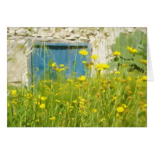 Yellow watercolor flowers