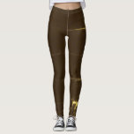 Yellow Watercolor Over Brown Leggings<br><div class="desc">The design is made to flaunt your shape and show off boldness to your legs, all the while keeping brown colour to make you cool as a cucumber this summer season. It is designed to take you from home to city and is attractive enough for around the people, and stylish...</div>