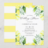 Yellow Watercolor Roses Garland Wedding Shower