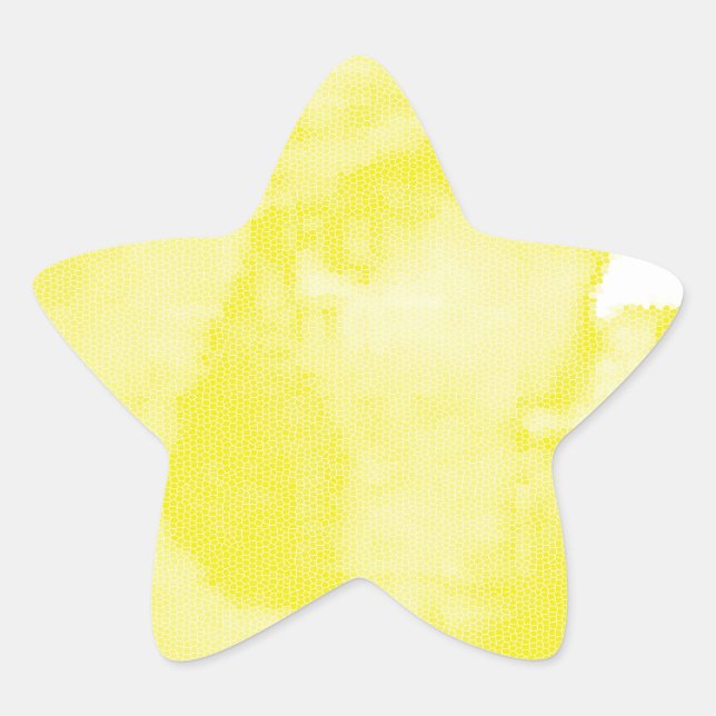 Yellow Watercolor Star Sticker (Front)