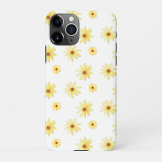 Yellow  watercolour dahlia flower pattern iPhone 11Pro case