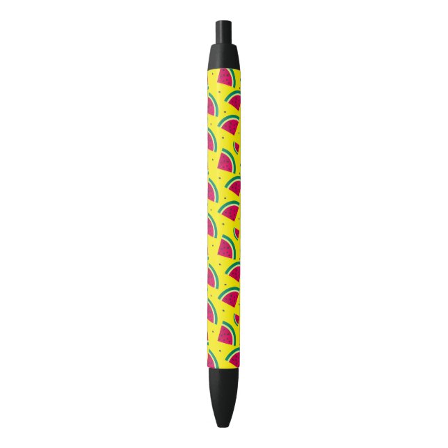 Yellow  Watermelon Black Ink Pen (Front Vertical)