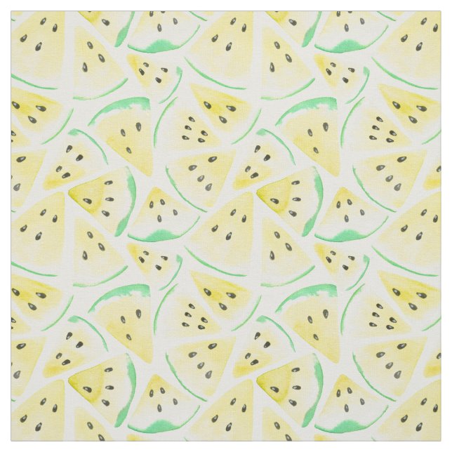 Yellow watermelon slices pattern fabric (Swatch)