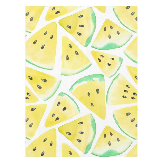 Yellow watermelon slices pattern tablecloth (Front)