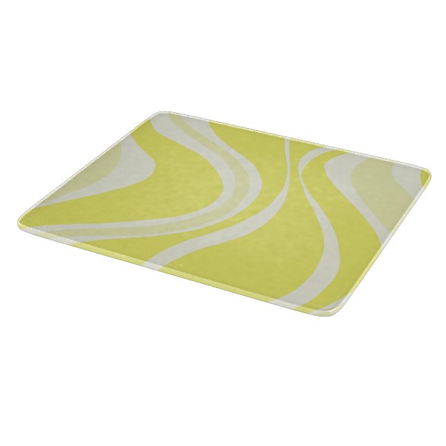 Yellow Waves Cutting Board (Corner)