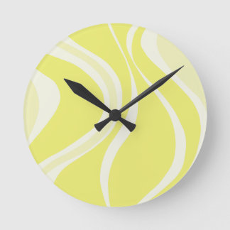Yellow Waves Wall Clock