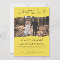 Yellow wedding elopement tied the knot photo