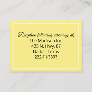 Yellow Wedding enclosure cards
