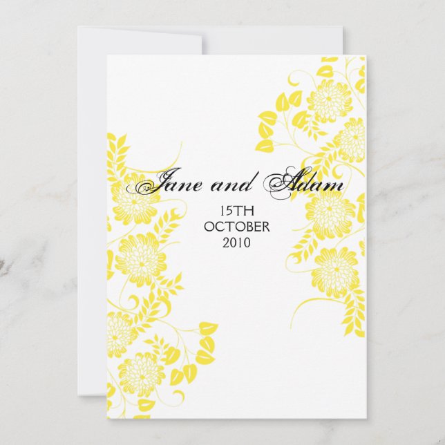 yellow wedding final invitation (Front)