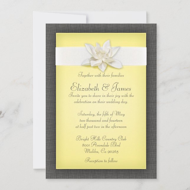 Yellow Wedding Invitations (Front)