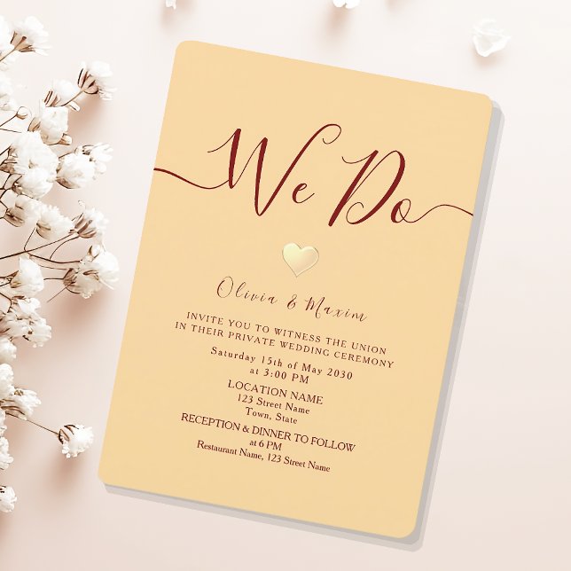 Yellow Wedding Reception Invitation (Creator Uploaded)