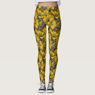 Yellow Weightlifting Amaryllis Petal Thank You  Leggings