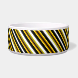 yellow, white, black stripes