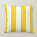 Yellow & White Broad Stripes Decorative Cushion<br><div class="desc">Add a splash of colour to your couch with this Yellow & White Broad Stripes decorative throw pillow. Made from high-quality simplex knit fabric, a comfortable, soft and stylish addition to your décor. Perfect for outdoors as well! Different size and fabric options available to choose from. Complete the look with...</div>