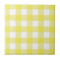 Yellow & White Cottagecore Gingham Check Plaid