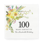 Yellow White Daffodil 100th Birthday Party