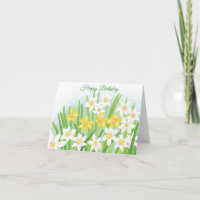 Yellow & White Daffodils Birthday