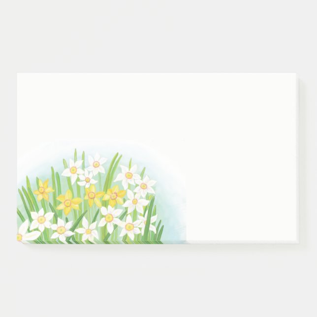 Yellow & White Daffodils Spring  Post-it Notes (Front)