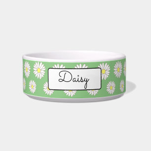 Yellow & White Daisies Personalised Bowl