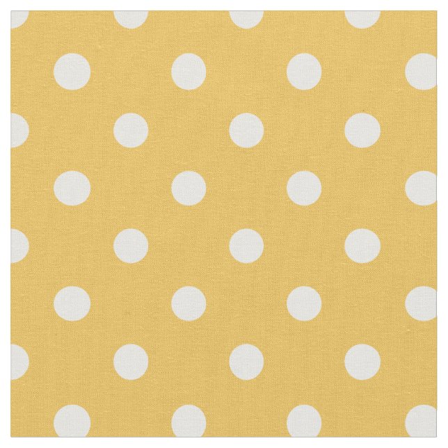Yellow & White Dots | Fabric (Close Up)