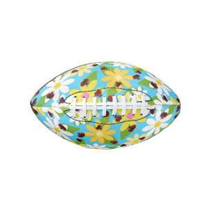 Yellow White Flowers Red Ladybug Beetle Football