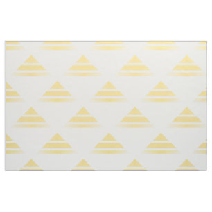 Yellow White Geo Triangle Pattern Fabric