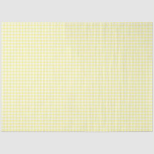 Yellow & White Gingham Pattern Tissue Paper