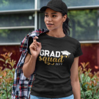 Yellow White Grad Squad Add Year