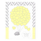 Yellow, White Grey Elephant Baby Shower - Guest