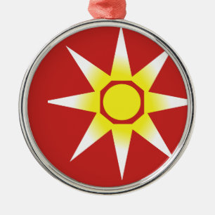 Yellow White Magic Sun Product Metal Tree Decoration